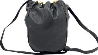 Loewe Black Leather Shoulder Bag Tote Bag (Pre-Owned)
