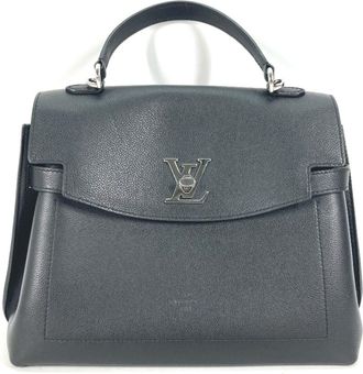 Louis Vuitton Black Noir Leather Handbag Tote Bag (Pre-Owned)