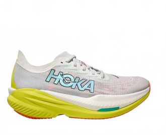 Hoka One One Mens Mach X 2 Sneakers In Frost/citrus