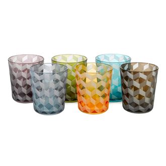 Pols Potten Blocks Glas, mehrfarbig (6er-Set)