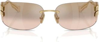 Miu Miu Accessoires, Dames, Geel, ONE Size, A51S Zonnebril