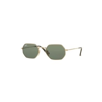 Ray-Ban Authentieke Octagonale Bril Premium Kwaliteit - unisex - Zonnebrillen - Geel - 53 MM - Accessoires