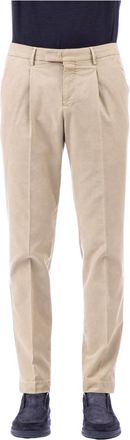 Pantaloni Torino Beige Microstructuur Broek - Heren - Chinos - Beige - M - Katoen - Broeken