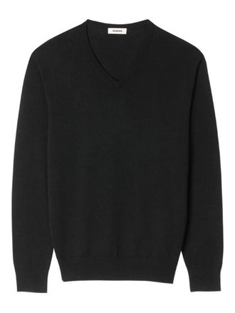Sandro V-neck wool sweater - men - Wool - M - Black
