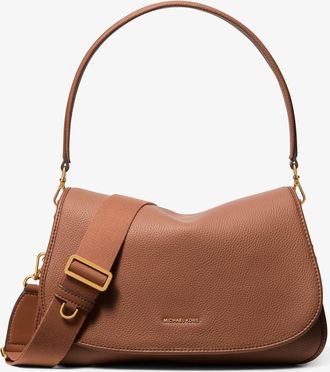 Michael Kors Holmes Medium Pebbled Leather Convertible Messenger Bag