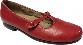 Munro Womens Avalon Flats In Red Leather