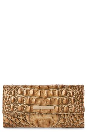 Brahmin Cordelia Croc Embossed Leather Wallet in Driftwood at Nordstrom