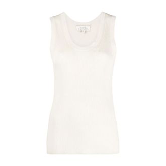 STUDIO NICHOLSON Dames, Tops, Beige, Maat: M Katoen