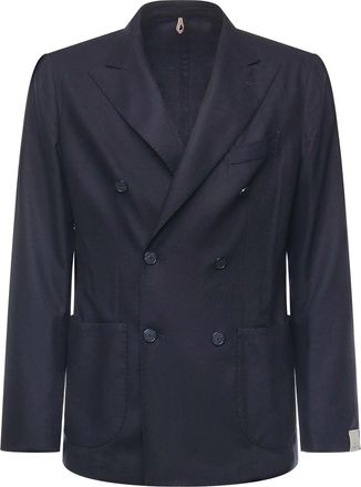 Santaniello Double-Breasted Cashmere Blend Blazer