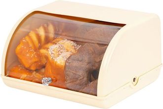 OEM Este Panero De Mostrador De Acr&iacute;lico Color Beige Es Ideal Para Guardar Pan Casero, Galletas, Bagels Y Magdalenas. Cuenta Con Una Tapa Enrollable