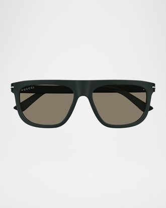 Gucci Men & apos;s GG1726SM Acetate Rectangle Sunglasses