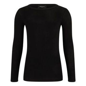 Fabiana Filippi Round-neck Knitwear, female, Black, Size: M Long-sleeve top