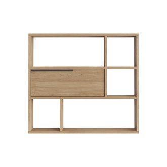 Mobili Rebecca Estante De Pared Rebecca Mobili Harad 81x90x22 Tablero De Part&iacute;culas Roble Claro Moderno