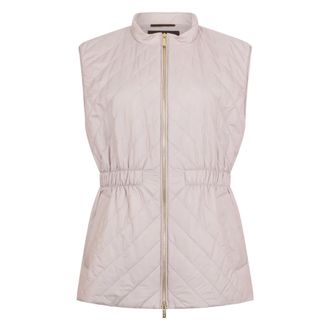 Moorer Vests, female, Beige, Size: L Sleeveless Jacket