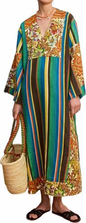 Alemais Charlie Midi Kaftan Dress In Multi