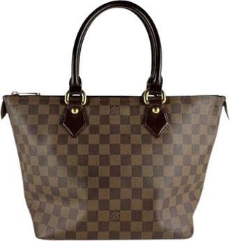 Louis Vuitton Pre-owned Damier Canvas Handbag - Dames - Vintage Handtas - Bruin - ONE Size - Vintage