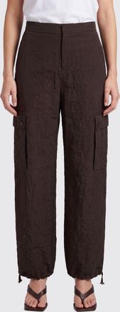 Twinset Pantaloni cargo a vita alta in misto viscosa con coulisse