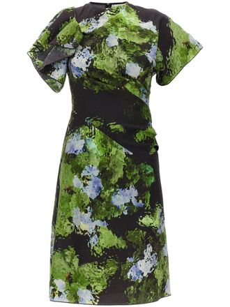 Victoria Beckham Jurk met bloemenprint - Groen