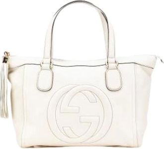 Gucci Pre-owned Handbags, female, White, Size: ONE SIZE Pre-owned Soho Working Tote
