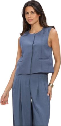 Moss Copenhagen Jassen, Dames, Blauw, XS, Mschfrode Waistcoat