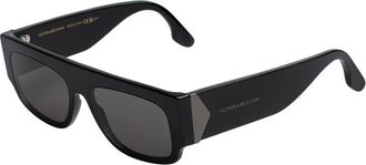 Victoria Beckham Rechthoekige Acetaat Zonnebril - Dames - Zonnebrillen - Zwart - ONE Size - Accessoires