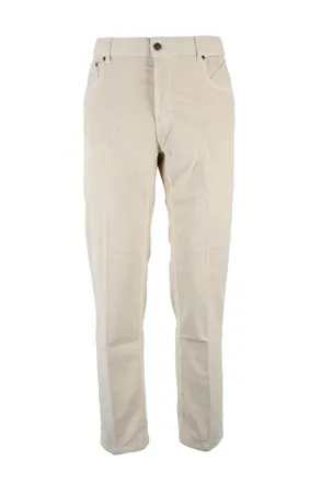 Dondup Ivan Velvet Trousers - White