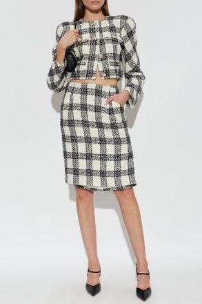 VETEMENTS Asymmetrical Tweed Skirt, Womens, Cream