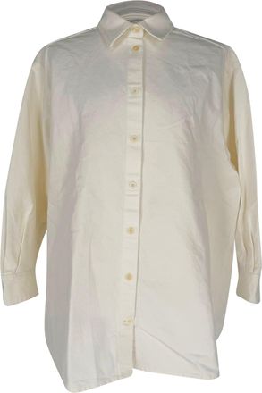The Row Button-Down Shirt in White Cotton