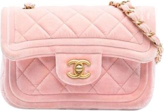 Chanel Pre-owned Quilted Flap Shoulder Bag - Dames - Vintage Schoudertas - Roze - ONE Size - Leer - Vintage