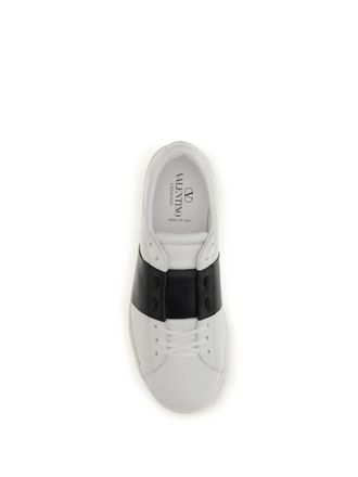 Valentino Garavani Mens Sneakers Open White-Black White-Black-Black-White Trainers White-black/black/white
