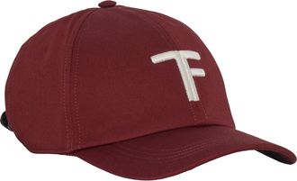 Tom Ford Mens Baseball Cap Burgundy Cotton Hat