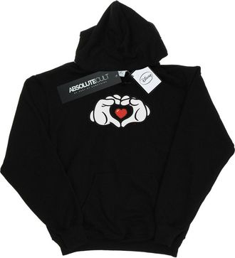 Disney Heren Mickey Mouse Hart Handen Hoodie (Zwart)