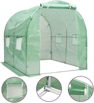 vidaXL Greenhouse 43.1 ft&sup2; 78.7x78.7x78.7 8163