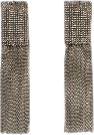Brunello Cucinelli Pendientes Monili con Flecos - Accessories - Mujer - Gris - ONE SIZE