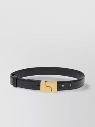 SOEUR adjustable textured gold-tone buckle belt