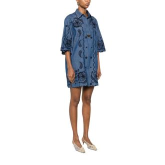 Zimmermann Shirt Dresses, female, Blue, Size: S 8359Dss261 Shirt Dress