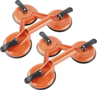 OEM Juego De 2 Elevadores De Ventanas De Aluminio Con Ventosa, Capacidad De 145 Kg, 118 Mm, 3 Boquillas Incluidas, Ideal Para Ventanas Pesadas