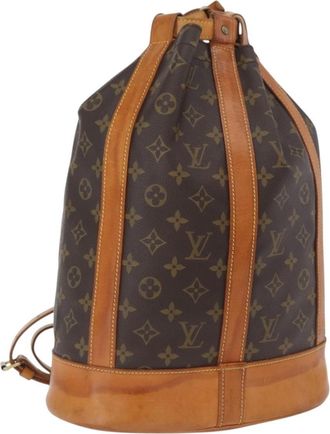 Louis Vuitton Randonnee Monogram Canvas Brown Canvas Backpack Bag (Pre-Owned)