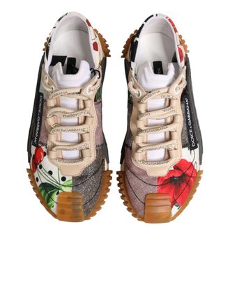 Dolce & Gabbana Womens Multicolor Logo Low Top Ns1 Sneakers Shoes Co+01+pa+87lf