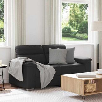 vidaXL Divano a 2 Posti Nero 120 cm in Similpelle - Vidaxl