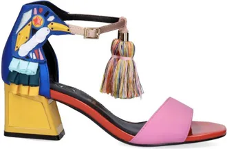 Ex&eacute; Womens Luisa Low Heel Sandal In Pink/multi