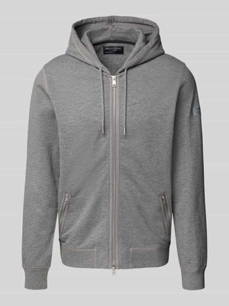 Marc O'Polo Regular Fit Sweatjacke aus reiner Baumwolle in Dunkelgrau, Gr&ouml;&szlig;e L