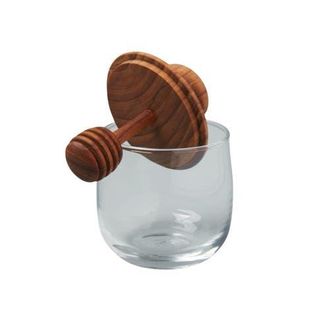Be Home Teak & Glass Honey Jar in Brown at Nordstrom