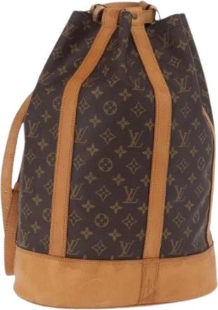 Louis Vuitton Pre-owned Monogram Canvas Bucket Bag - Dames - Vintage Tas - Bruin - ONE Size - Leer - Vintage