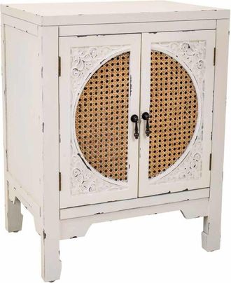 Wanderlust Deco Wanderlust Deco - Mesita de madera blanco 50x36x65