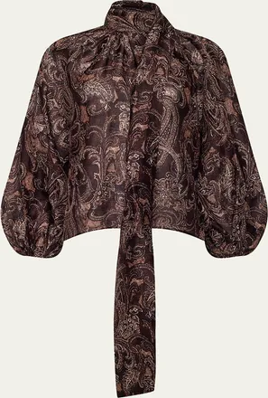 L'agence Rhett Paisley Organza Blouse