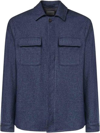 Eleventy Wool Blend Overshirt