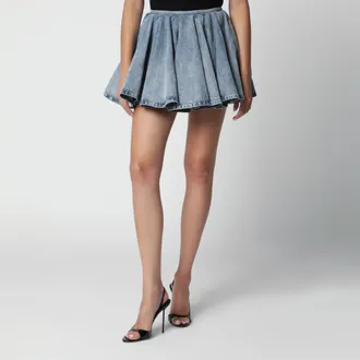 Haikure Mini gonna svasata in denim