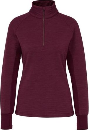 Stoic MerinoFleece260 FlenSt. II Half Zip Merinopullover f&uuml;r Damen | rot