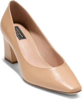 Cole Haan Blanche Block Heel Pump in Tuscan Sand Leather at Nordstrom, Size 7.5
